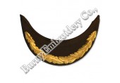 Hands Embroidered Golden Cap Visor